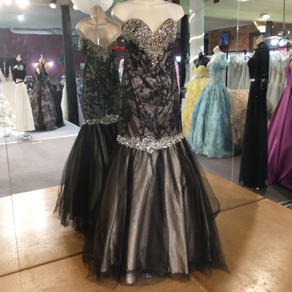 Lux Gal Rhinestoned Mermaid Dress